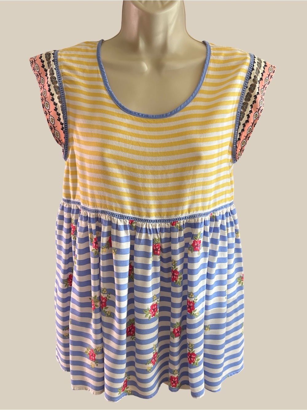 Matilda Jane The Adventure Begins Collection, On My Mind Tunic Top, Floral SZ S